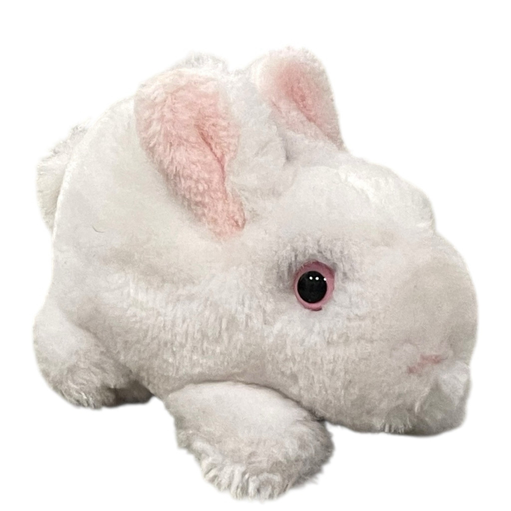 Vintage 1983 Dakin Mini Bunny Rabbit Plush White Pink Eyes Easter Toy 6" Korea